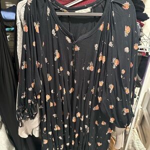 We The Free Black Floral Dress